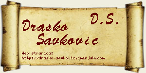 Draško Savković vizit kartica
